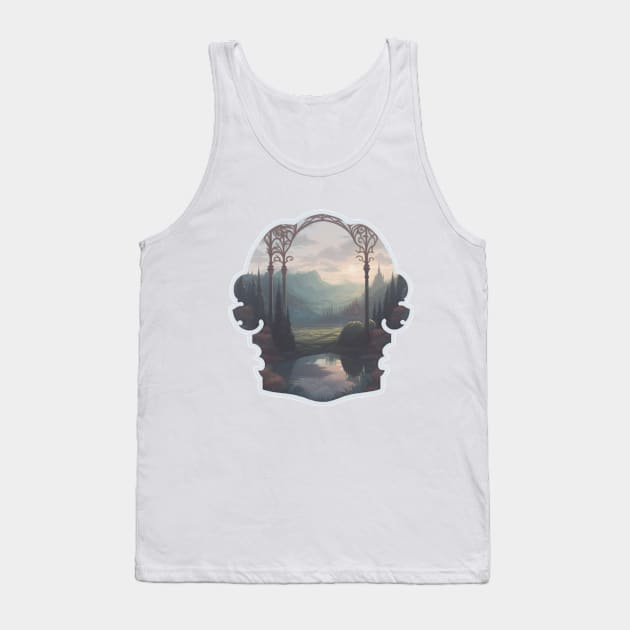 Dreamy elven landscape Tank Top by faewildlingart